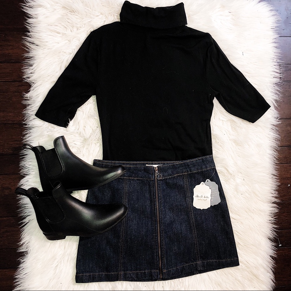 Altar'd State| Zip Denim Skirt